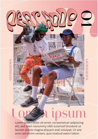 Peach Pop Poster Design Concept (2023)